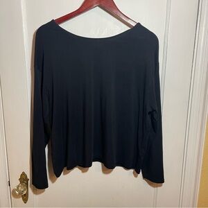 tasc Performance Womens St. Charles Crew Neck Long Sleeve Bamboo Black Size XL